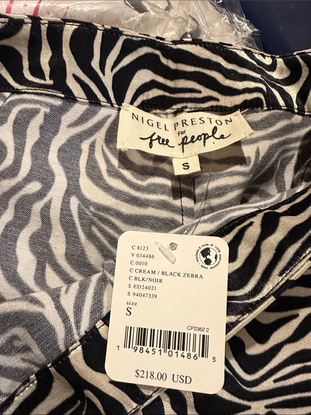 Free people FP x Nigel Preston side tie zebra pants